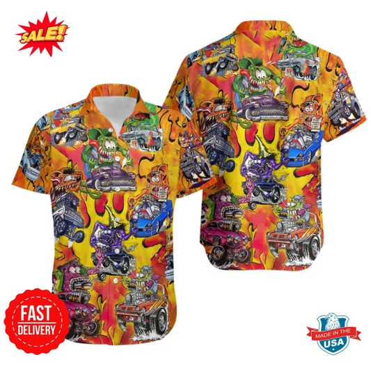 Maxcorners Rat Fink Rattail Hot Rod Hawaiian Vintage