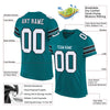 Maxcorners Custom Teal White-Black Mesh Authentic Football Jersey LM2605