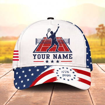 Maxcorners Freedom Court 3D Tennis Personalized Name Cap