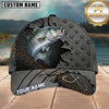 Maxcorners Fishing Gunmetal American Star Torn Mesh Customized Name 3D Cap