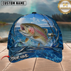 Maxcorners Fishing Ocean Blue Water Splash Customized Name 3D Cap