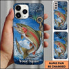 Maxcorners Fishing Blue Ocean Wave Hook Customized Name 3D Cap