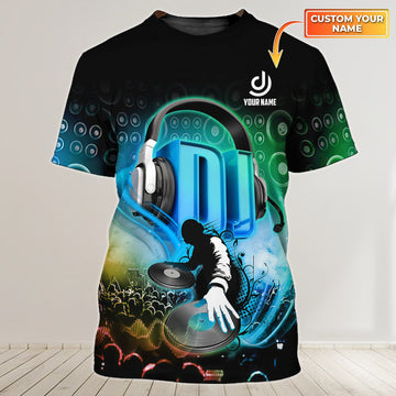Maxcorners DJ Disc Jockey Personalized 3D All Over Printed Shirt