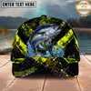Maxcorners Fishing Neon Splash Personalized Name Classic 3D Cap (9 Breeds)