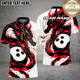 Maxcorners Bowling Shirt Legendary Dragon Strike Multioptions Personalized Name, Team Name Unisex 3D Shirt (4 Colors)