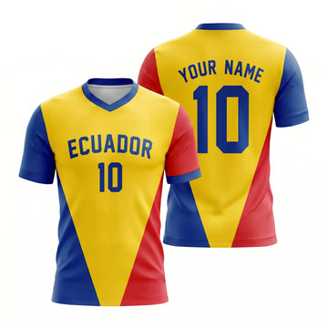 Maxcorners Ecuador Andes Soccer Jersey Personalized Football Tee