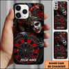 Maxcorners Gothic Queen Skull Dartboard Dark Rose Art Multicolor Options Personalized Name 3D Phonecase