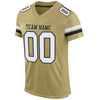 Maxcorners Custom Vegas Gold White-Black Mesh Authentic Football Jersey LM2605