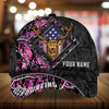 Maxcorners Deer Hunting Diamond Window US Flag Pattern 3D Multicolor Personalized Cap