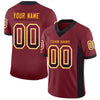 Maxcorners Custom Burgundy Black-Gold Drift Fashion Football Jersey LM2605