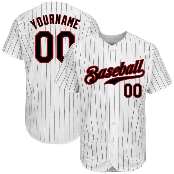 Custom Pinstripe Authentic Baseball Jersey (Multicolor)