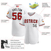 Maxcorners Custom White Royal Pinstripe Red-Royal Premium American Flag Fashion Baseball Jersey LM0210