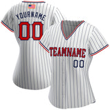 Maxcorners Custom Royal Gray-Navy Premium American Flag Fashion Baseball Jersey LM0210
