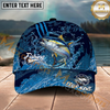 Maxcorners Fishing Camo Water Splash Personalized Name 3D Cap (9 Breeds)