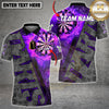 Maxcorners Fire Dartboard Flame Graphic Multi Options Personalized Name, Team Name 3D Shirt (5 Colors)