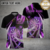 Maxcorners Darts Shirt Electric Cyan Lightning Dartboard Multi Options Personalized Name, Team Name 3D Shirt