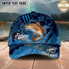 Maxcorners Fishing Camo Water Splash Personalized Name 3D Cap (9 Breeds)