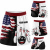 Maxcorners Bowling American Flag Pins And Ball Personalized 3D Skort, Skirts With Shorts