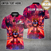 Maxcorners Bowling King Purple Smoke Crown Character Multi Options Personalized Name, Team Name 3D Shirt
