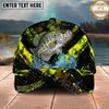 Maxcorners Fishing Neon Splash Personalized Name Classic 3D Cap (9 Breeds)