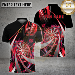Maxcorners Darts Shirt Electric Cyan Lightning Dartboard Multi Options Personalized Name, Team Name 3D Shirt