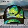 Maxcorners Fishing Cross Skinfish Flag Of United States Sport Pattern Personalized Name 3D Cap (11 Breeds)