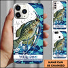 Maxcorners Fishing Phone Case Jumping Blue Camo Water Splash Personalized Name 3D Phone Case (10 Fish Species)