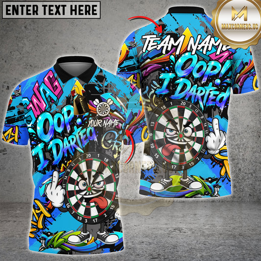 Maxcorners Dart Graffiti Cartoon Dartboard Multi Options Personalized Name, Team Name 3D Shirt