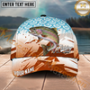 Maxcorners Fishing Retro Scale Pattern Personalized Name 3D Cap (9 Breeds)