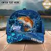 Maxcorners Fishing Neon Splash Abstract Dark Pattern Personalized Name Classic 3D Cap (9 Breeds)