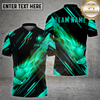 Maxcorners Golf Black Gold Flaming Crown Ball Luxury Style Multi Options Personalized Name, Team Name 3D Shirt