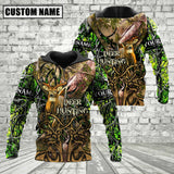 Maxcorners Custom Name Deer Hunting Camo Style Shirt 3D All Over Printed Clothes