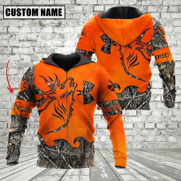 Maxcorners Custom Name Orange Elk Hunting Apparels