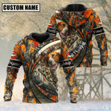 Maxcorners Custom Name Hunting Rabbit Camo US Flag 3D All Over Printed Clothes