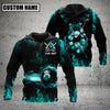 Maxcorners Billiards 8 Ball Fire Smoke Pattern Multicolor Option Customized Name 3D Hoodie