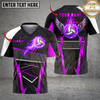 Maxcorners Volleyball Lightning Court Action Premium Gold Accent Multicolor Options Personalized 3D V-neck T-Shirt
