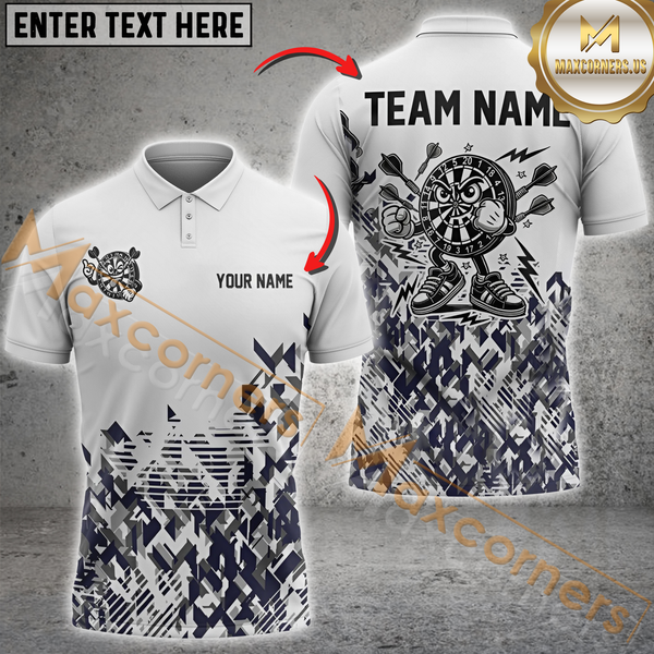 Maxcorners Funny Pixel Dart Master Personalized Name 3D Unisex Shirt