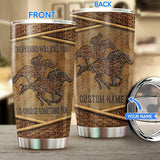 Maxcorners Personalized Horse Racing Stainless Steel Tumbler 002
