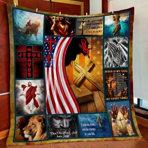 Maxcorners God Jesus Christian HM Quilt - Blanket