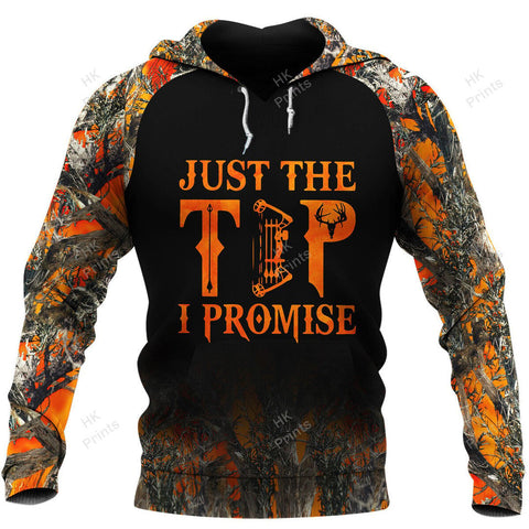 Maxcorners BowHunting Just The Tip I Promise Orange Camouflage Hunting Apparels