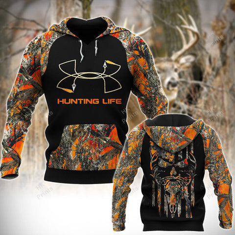 Maxcorners Personalized Bow Hunting Life Orange Camouflage Hunting Apparels