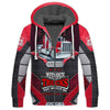 Maxcorners Red & Black Trucker 3D All Over Printed Hoodie, 3D Zipper Hoodie