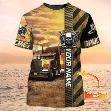 Maxcorners Truckers Prayer Shirt, Big Truck T Shirts, Truck Driver Custom T-Shirt