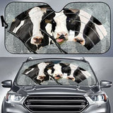 Maxcorners Rainy Day Holstein Cattle All Over Printed 3D Sun Shade