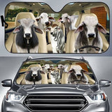 Maxcorners Driving BRAHMAN CATTLE All Over Printed 3D Sun Shade