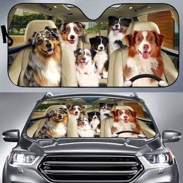 Maxcorners AUSTRALIAN SHEPHERD All Over Printed 3D Sun Shade