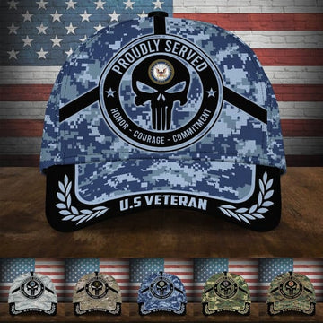 Maxcorners Badass Puniskull Multiservice U.S Veteran Cap