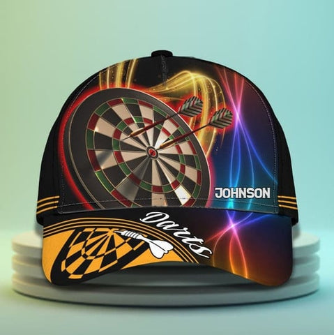 Maxcorners Darts Multicolor Personalized Name 3D Cap