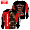 Maxcorners Personalized Firefighter 3D Shirt