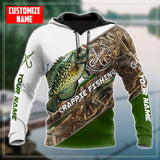 CRAPPIE CAMO FISHING CUSTOM NAME COMBO HOODIE SWEATPANTS